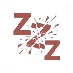 Pictogramme représentant trois lettres Z dont celle du milieu est brisée, symbolisant les insomnies et les cycles de sommeil interrompus.