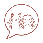 Icône Line Art couleur cuivre représentant le Lapin volontaire et le Chat sceptique. Illustration humoristique pour l'exercice pratique de sophrologie.